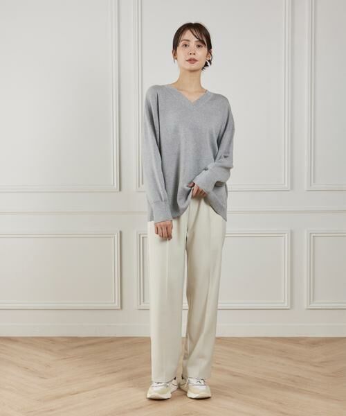 I.T.'S. international / イッツインターナショナル ニット・セーター | Vネックニットプルオーバー《Melty air organic cotton》 | 詳細7