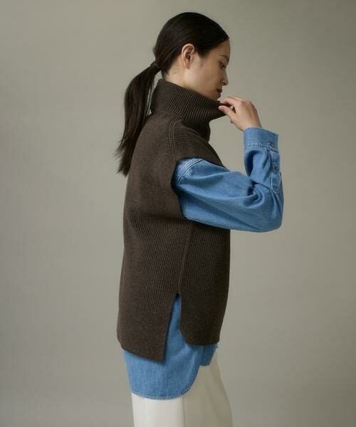 I.T.'S. international / イッツインターナショナル ベスト | ハーフジップニットジレ | 詳細10