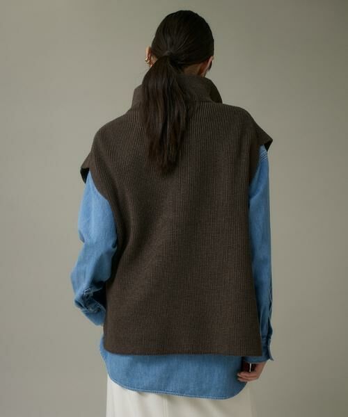 I.T.'S. international / イッツインターナショナル ベスト | ハーフジップニットジレ | 詳細11