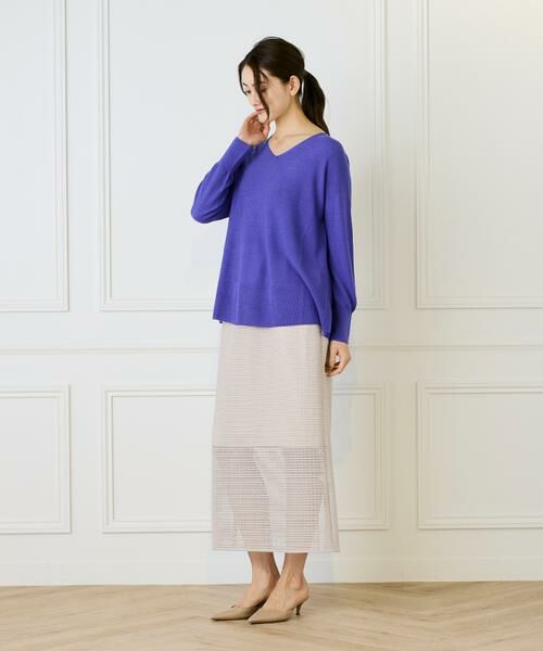 I.T.'S. international / イッツインターナショナル ニット・セーター | AラインVネックプルオーバー《Cuoo》 | 詳細9