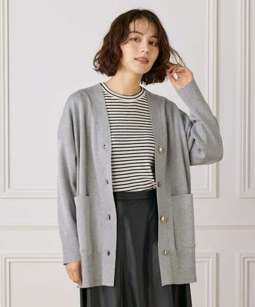 I.T.'S. international / イッツインターナショナル カーディガン・ボレロ | Vネックニットカーディガン | 詳細1