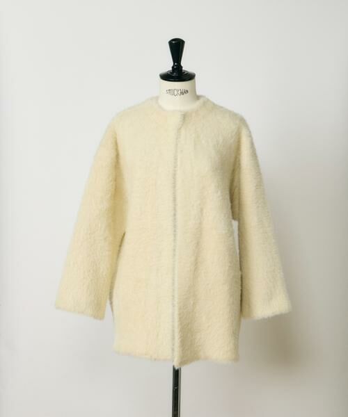 I.T.'S. international/イッツインターナショナル フェザーニットコーディガン アイボリー2 00 I.T.'S. international/イッツインターナショナル フェザーニットコーディガン アイボリー2 00