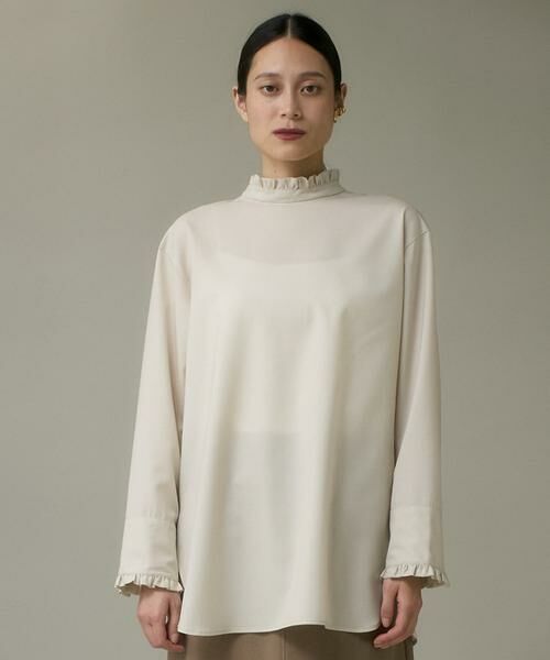 I.T.'S. international / イッツインターナショナル シャツ・ブラウス | ウールフリルブラウス《アリエスウール Super120S'》 | 詳細10