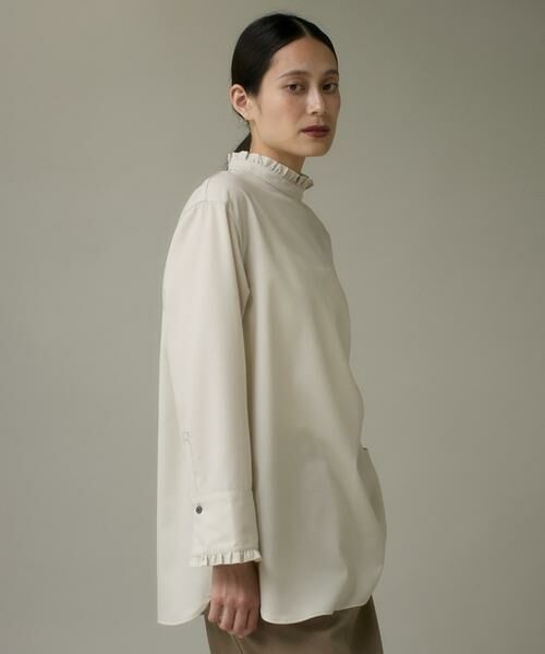 I.T.'S. international / イッツインターナショナル シャツ・ブラウス | ウールフリルブラウス《アリエスウール Super120S'》 | 詳細11