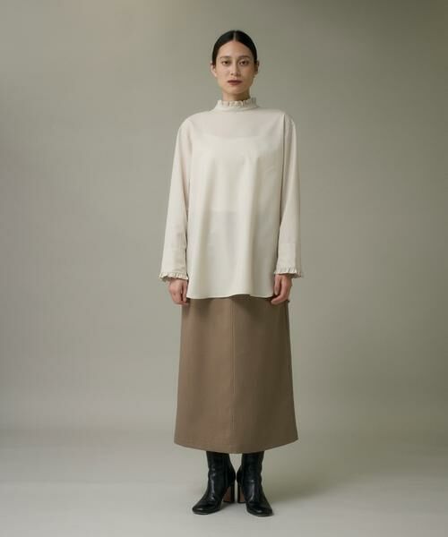 I.T.'S. international / イッツインターナショナル シャツ・ブラウス | ウールフリルブラウス《アリエスウール Super120S'》 | 詳細2