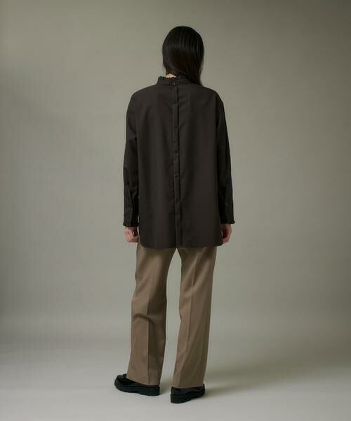 I.T.'S. international / イッツインターナショナル シャツ・ブラウス | ウールフリルブラウス《アリエスウール Super120S'》 | 詳細7