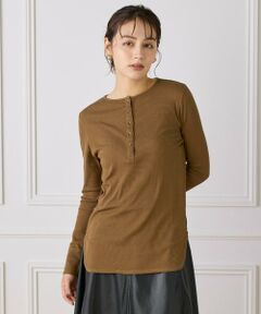 I.T.'S. international / イッツインターナショナル Tシャツ | ランダムテレコヘンリーネックプルオーバー