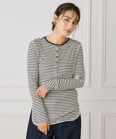 I.T.'S. international / イッツインターナショナル Tシャツ | ランダムテレコヘンリーネックプルオーバー