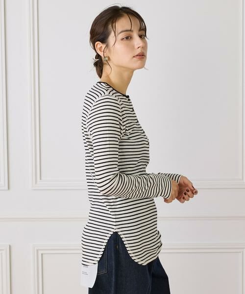 I.T.'S. international / イッツインターナショナル Tシャツ | ランダムテレコヘンリーネックプルオーバー | 詳細14