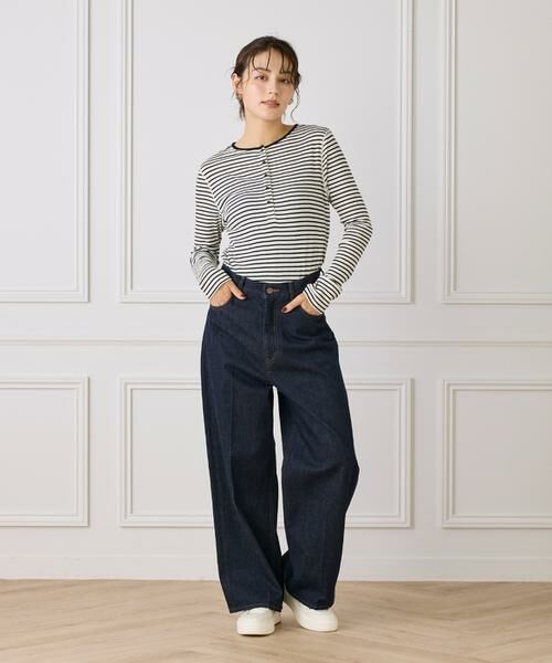 I.T.'S. international / イッツインターナショナル Tシャツ | ランダムテレコヘンリーネックプルオーバー | 詳細2