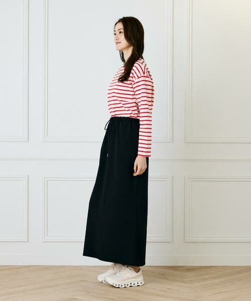 I.T.'S. international / イッツインターナショナル ロング・マキシ丈スカート | ジョーゼットジャージーイージーストレートスカート | 詳細3