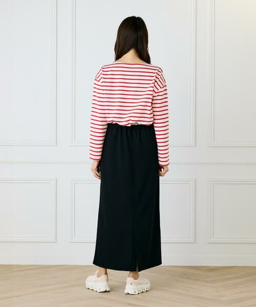 I.T.'S. international / イッツインターナショナル ロング・マキシ丈スカート | ジョーゼットジャージーイージーストレートスカート | 詳細4
