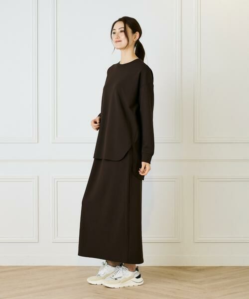 I.T.'S. international / イッツインターナショナル ロング・マキシ丈スカート | ジョーゼットジャージーイージーストレートスカート | 詳細6