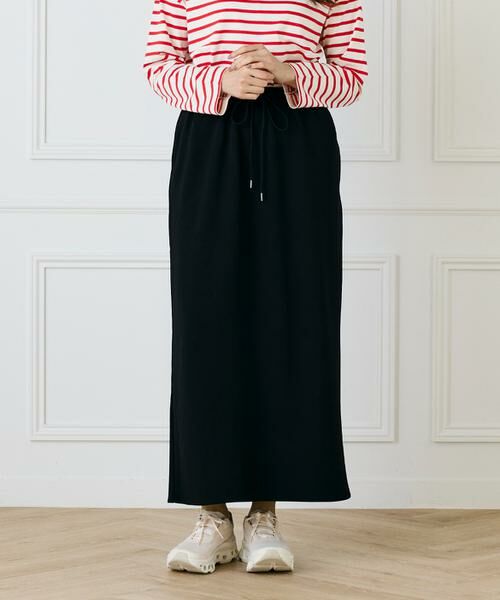 I.T.'S. international / イッツインターナショナル ロング・マキシ丈スカート | ジョーゼットジャージーイージーストレートスカート | 詳細8