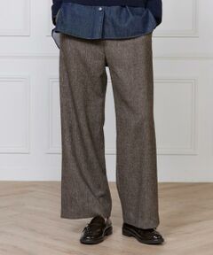 I.T.'S. international / イッツインターナショナル スラックス・ドレスパンツ | メランジツイルワンタックストレートパンツ