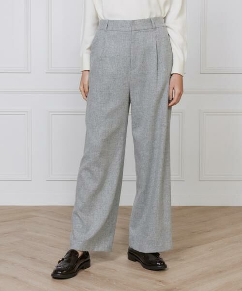 I.T.'S. international / イッツインターナショナル スラックス・ドレスパンツ | メランジツイルワンタックストレートパンツ | 詳細11