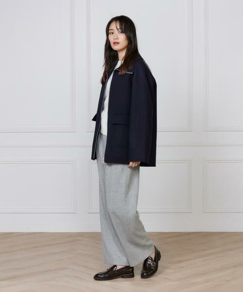 I.T.'S. international / イッツインターナショナル スラックス・ドレスパンツ | メランジツイルワンタックストレートパンツ | 詳細5