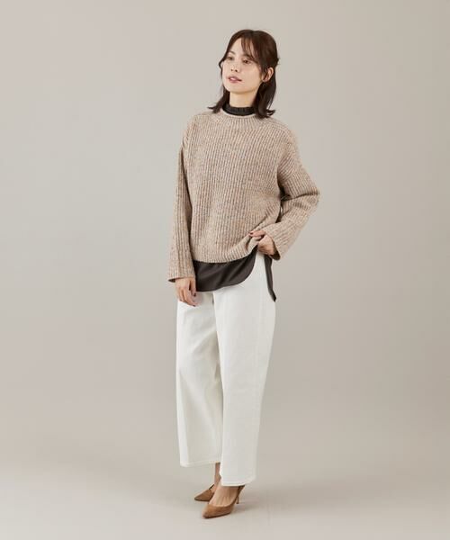 I.T.'S. international / イッツインターナショナル ニット・セーター | カラーネップ畦編みロールネックプルオーバー | 詳細11