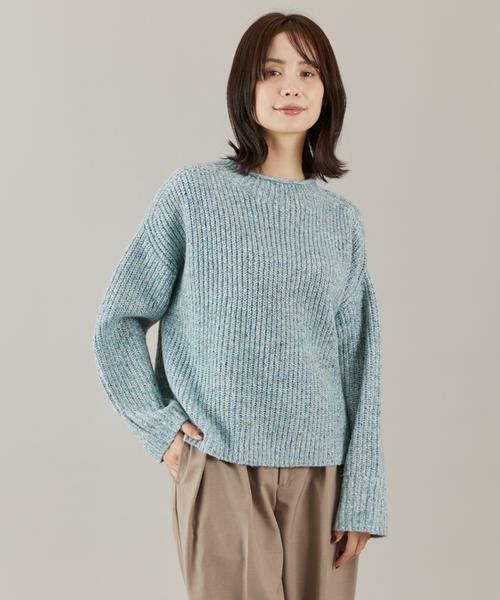 I.T.'S. international / イッツインターナショナル ニット・セーター | カラーネップ畦編みロールネックプルオーバー | 詳細12