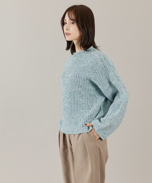I.T.'S. international / イッツインターナショナル ニット・セーター | カラーネップ畦編みロールネックプルオーバー | 詳細13