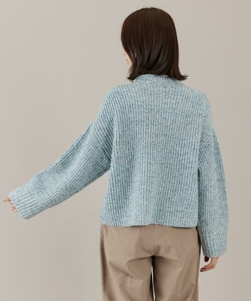 I.T.'S. international / イッツインターナショナル ニット・セーター | カラーネップ畦編みロールネックプルオーバー | 詳細14