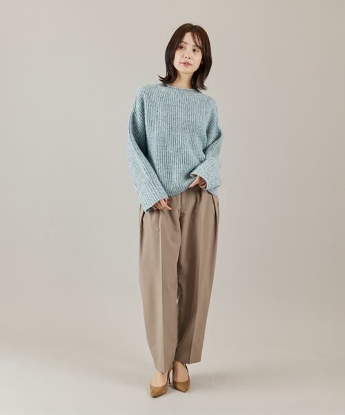 I.T.'S. international / イッツインターナショナル ニット・セーター | カラーネップ畦編みロールネックプルオーバー | 詳細2