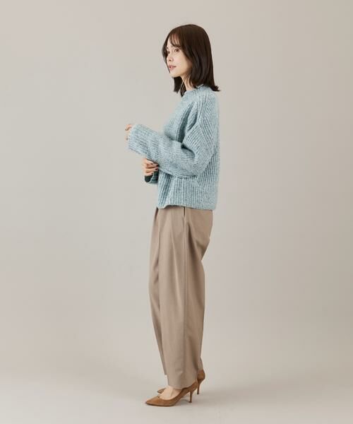 I.T.'S. international / イッツインターナショナル ニット・セーター | カラーネップ畦編みロールネックプルオーバー | 詳細4