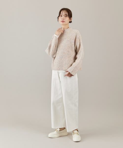 I.T.'S. international / イッツインターナショナル ニット・セーター | カラーネップ畦編みロールネックプルオーバー | 詳細7