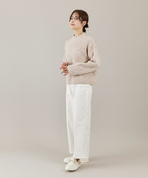 I.T.'S. international / イッツインターナショナル ニット・セーター | カラーネップ畦編みロールネックプルオーバー | 詳細8