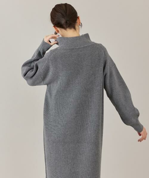 I.T.'S. international / イッツインターナショナル ミニ丈・ひざ丈ワンピース | ハーフジップニットワンピース | 詳細14