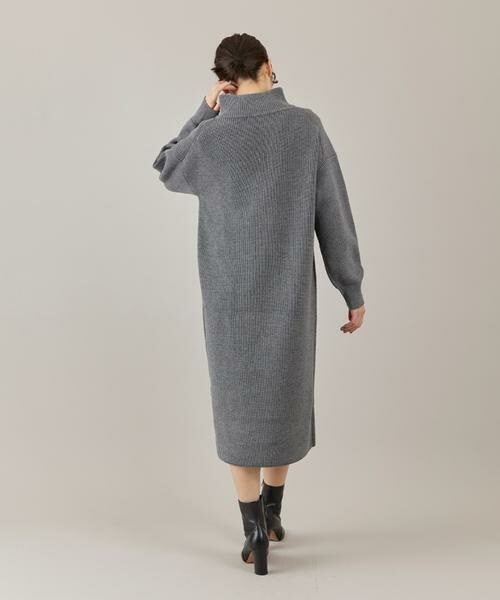 I.T.'S. international / イッツインターナショナル ミニ丈・ひざ丈ワンピース | ハーフジップニットワンピース | 詳細5