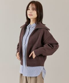 I.T.'S. international / イッツインターナショナル ニット・セーター | ジップアップニットブルゾン