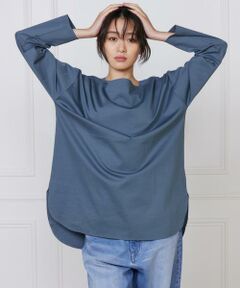 I.T.'S. international / イッツインターナショナル Tシャツ | コットンポンチラウンドテールロングカットソー