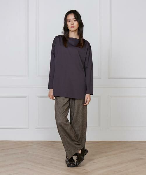 I.T.'S. international / イッツインターナショナル Tシャツ | コットンポンチラウンドテールロングカットソー | 詳細11