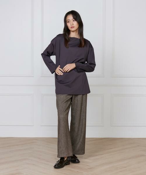 I.T.'S. international / イッツインターナショナル Tシャツ | コットンポンチラウンドテールロングカットソー | 詳細12