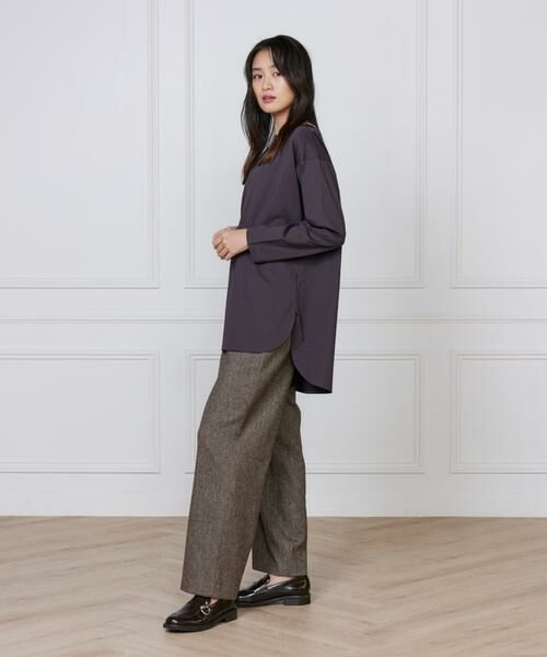 I.T.'S. international / イッツインターナショナル Tシャツ | コットンポンチラウンドテールロングカットソー | 詳細13