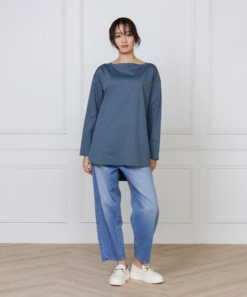 I.T.'S. international / イッツインターナショナル Tシャツ | コットンポンチラウンドテールロングカットソー | 詳細2