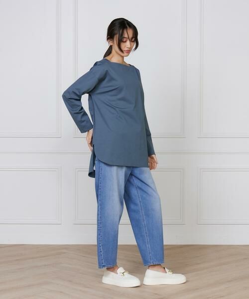 I.T.'S. international / イッツインターナショナル Tシャツ | コットンポンチラウンドテールロングカットソー | 詳細3