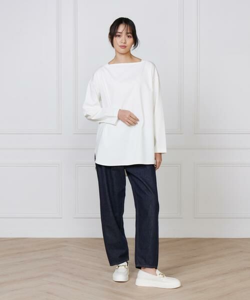 I.T.'S. international / イッツインターナショナル Tシャツ | コットンポンチラウンドテールロングカットソー | 詳細7