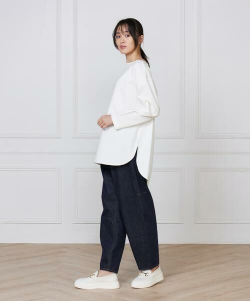 I.T.'S. international / イッツインターナショナル Tシャツ | コットンポンチラウンドテールロングカットソー | 詳細8