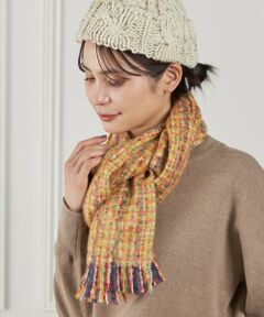 I.T.'S. international / イッツインターナショナル マフラー・ショール・スヌード・ストール | ミックスカラーフリンジ マフラー 《PIERRE QUIOC/ピエールキオック》