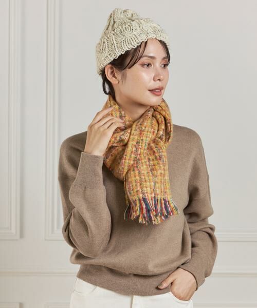I.T.'S. international / イッツインターナショナル マフラー・ショール・スヌード・ストール | ミックスカラーフリンジ マフラー 《PIERRE QUIOC/ピエールキオック》 | 詳細2