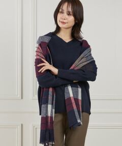 I.T.'S. international / イッツインターナショナル マフラー・ショール・スヌード・ストール | エアリーウールチェック大判ストール