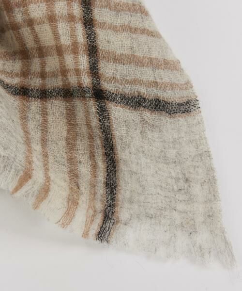 I.T.'S. international / イッツインターナショナル マフラー・ショール・スヌード・ストール | エアリーウールチェック大判ストール | 詳細2