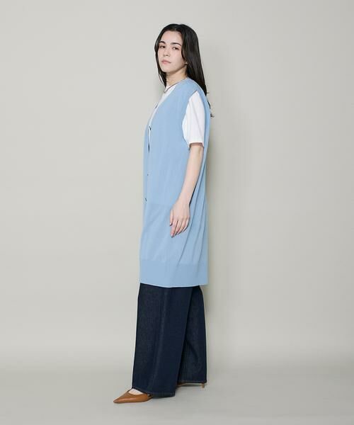 I.T.'S. international / イッツインターナショナル ベスト | ロングニットジレ | 詳細3