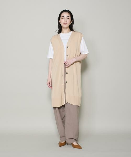 I.T.'S. international / イッツインターナショナル ベスト | ロングニットジレ | 詳細5