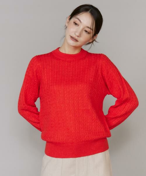 I.T.'S. international / イッツインターナショナル ニット・セーター | ケーブル柄アルパカニットプルオーバー | 詳細1