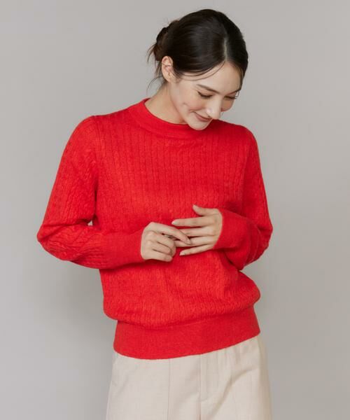 I.T.'S. international / イッツインターナショナル ニット・セーター | ケーブル柄アルパカニットプルオーバー | 詳細12