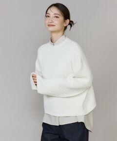 I.T.'S. international / イッツインターナショナル ニット・セーター | ハニカムモックネックプルオーバー