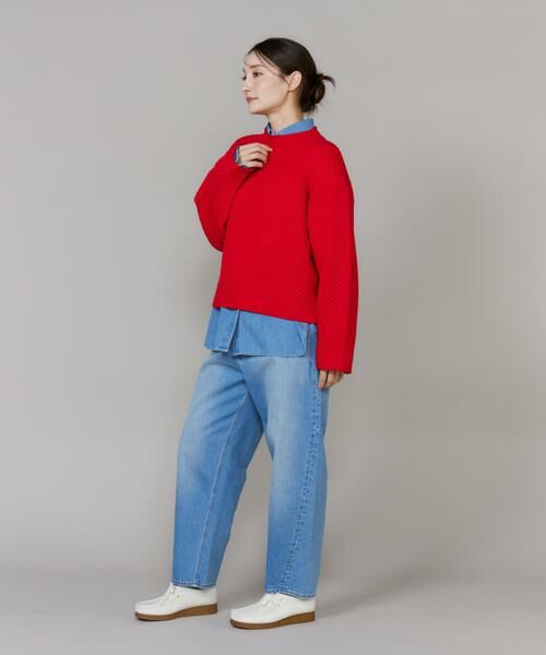 I.T.'S. international / イッツインターナショナル ニット・セーター | ハニカムモックネックプルオーバー | 詳細10